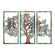 3 Piece Tree Of Vibrant 3D Metal Wall Art – Laser Cut, UV Printed & Powder Coated Colorful Decor