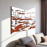 Urban Panoramic Tempered Glass Wall Art - Horizontal Rectangular Wall Decor