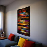 Woodnetic – 3D Carved Wood Wall Art - Textured Vertical Wall Decor