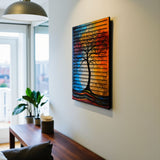 Velith – 3D Carved Wood Wall Art - Textured Vertical Wall Decor - Tree Of Life