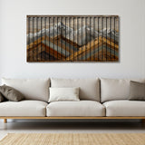 Zerano – 3D Carved Wood Wall Art - Textured Horizontal Wall Decor