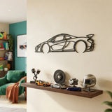 McLaren W1 2025 Black Metal Car Wall Art
