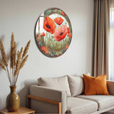 Trinity Round Glass Wall Art - Tempered Glass Circle Wall Decor