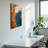 Tavion Vertical Glass Wall Art - Tempered Glass Rectangular Wall Decor