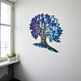 Midnight Blue - Tree of Life Wood Wall Art  - Modern Nature Home Decor