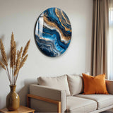 Abyss Round Glass Wall Art - Tempered Glass Circle Wall Decor