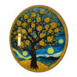 Prosper Tree Of Life, Tempered Glass Round Wall Art - Tempered Glass Circle Wall Decor