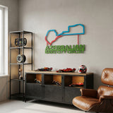 Baku City Circuit Formula One Metal Race Map – Azerbaijan Flag Wall Art