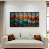 Elaris – 3D Carved Wood Wall Art - Textured Horizontal Wall Decor