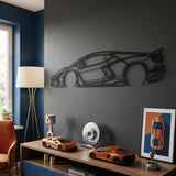 Lamborghini Revuelto 2026 Black Metal Car Wall Art