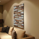 Woodlaza – 3D Carved Wood Wall Art - Textured Vertical Wall Decor