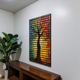 Solara – 3D Carved Wood Wall Art - Textured Vertical Wall Decor - Tree Of Life