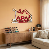 Suzuka Circuit Formula One Metal Race Map – Japan Flag Wall Art