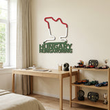 Hungaroring Formula One Metal Race Map – Hungary Flag Wall Art