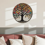Serenity Tree Of Life Wall Decor – Round 3D Carved Wood Wall Art