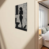 Midnight Silhouette – 3D Carved Wood Wall Art - Textured Vertical Wall Decor