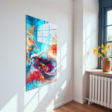 Far Away Vertical Glass Wall Art - Tempered Glass Rectangular Wall Decor