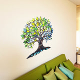 Tree Of Life Green Oasis Vibrant Metal Wall Art – Laser Cut, UV Printed & Powder Coated Colorful Decor