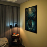 Abyssal Symmetry – 3D Carved Wood Wall Art - Textured Vertical Wall Decor