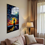 Guiding Light Vertical Glass Wall Art - Tempered Glass Rectangular Wall Decor