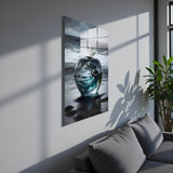 Liquid Desire Vertical Glass Wall Art - Tempered Glass Rectangular Wall Decor