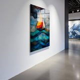 Sailor's Dream Vertical Glass Wall Art - Tempered Glass Rectangular Wall Decor