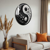 Balance Round Glass Wall Art - Tempered Glass Circle Wall Decor