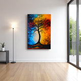 Tree Of Life Velith Vertical Glass Wall Art - Tempered Glass Rectangular Wall Decor