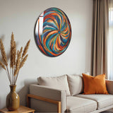 Reverie Round Glass Wall Art - Tempered Glass Circle Wall Decor