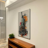 Statue of Echoes – 3D Carved Wood Wall Art - Textured Vertical Wall Decor