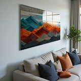 Lireno Panoramic Tempered Glass Wall Art - Horizontal Rectangular Wall Decor