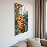 Woven Identity Vertical Glass Wall Art - Tempered Glass Rectangular Wall Decor