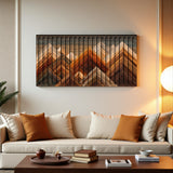 Mureya – 3D Carved Wood Wall Art - Textured Horizontal Wall Decor