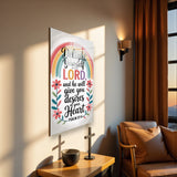 Christian Glass Wall Art - [Delight yourself in the Lord, and He will give you the desires of your heart. (Psalm 37 4)] Bible Scripture Decor