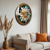Aurora Round Glass Wall Art - Tempered Glass Circle Wall Decor