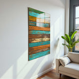 Montra Vertical Glass Wall Art - Tempered Glass Rectangular Wall Decor