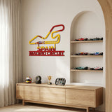 Madrid Circuit Formula One Metal Race Map – Spain Flag Wall Art