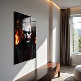 Dark Majesty Vertical Glass Wall Art - Tempered Glass Rectangular Wall Decor