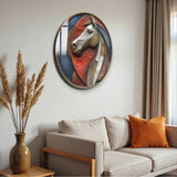 Equus Round Glass Wall Art - Tempered Glass Circle Wall Decor