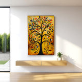 Tree Of Life Ardane Vertical Glass Wall Art - Tempered Glass Rectangular Wall Decor