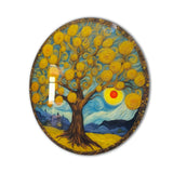 Tranquil Tree Of Life, Tempered Glass Round Wall Art - Tempered Glass Circle Wall Decor