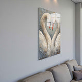 Eternal Bond Vertical Glass Wall Art - Tempered Glass Rectangular Wall Decor