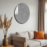 Hypnotic Round Glass Wall Art - Tempered Glass Circle Wall Decor