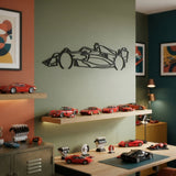 Formula 1 Race Car Black Metal Car Wall Art
