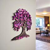 Pink Lal - Tree of Life Wood Wall Art  - Modern Nature Home Decor