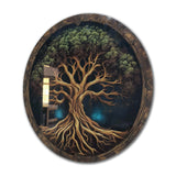 Tree Of Life, Tempered Glass Wall Art,Abstract Wall Painting, Home Decor, Housewarming Gift, Wall Hangings, Round Wall Art, Wall Decor, Stained Glass Art (Resilience)