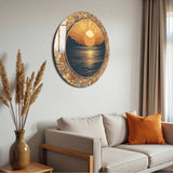 Enigma Round Glass Wall Art - Tempered Glass Circle Wall Decor
