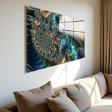 Center Panoramic Tempered Glass Wall Art - Horizontal Rectangular Wall Decor