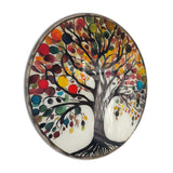 Serenity Tree Of Life, Tempered Glass Round Wall Art - Tempered Glass Circle Wall Decor