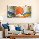 Sunday – 3D Carved Wood Wall Art - Textured Horizontal Wall Decor